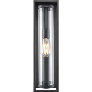 Caleb 1 Light 20 inch Textured Black Outdoor Wall Sconce